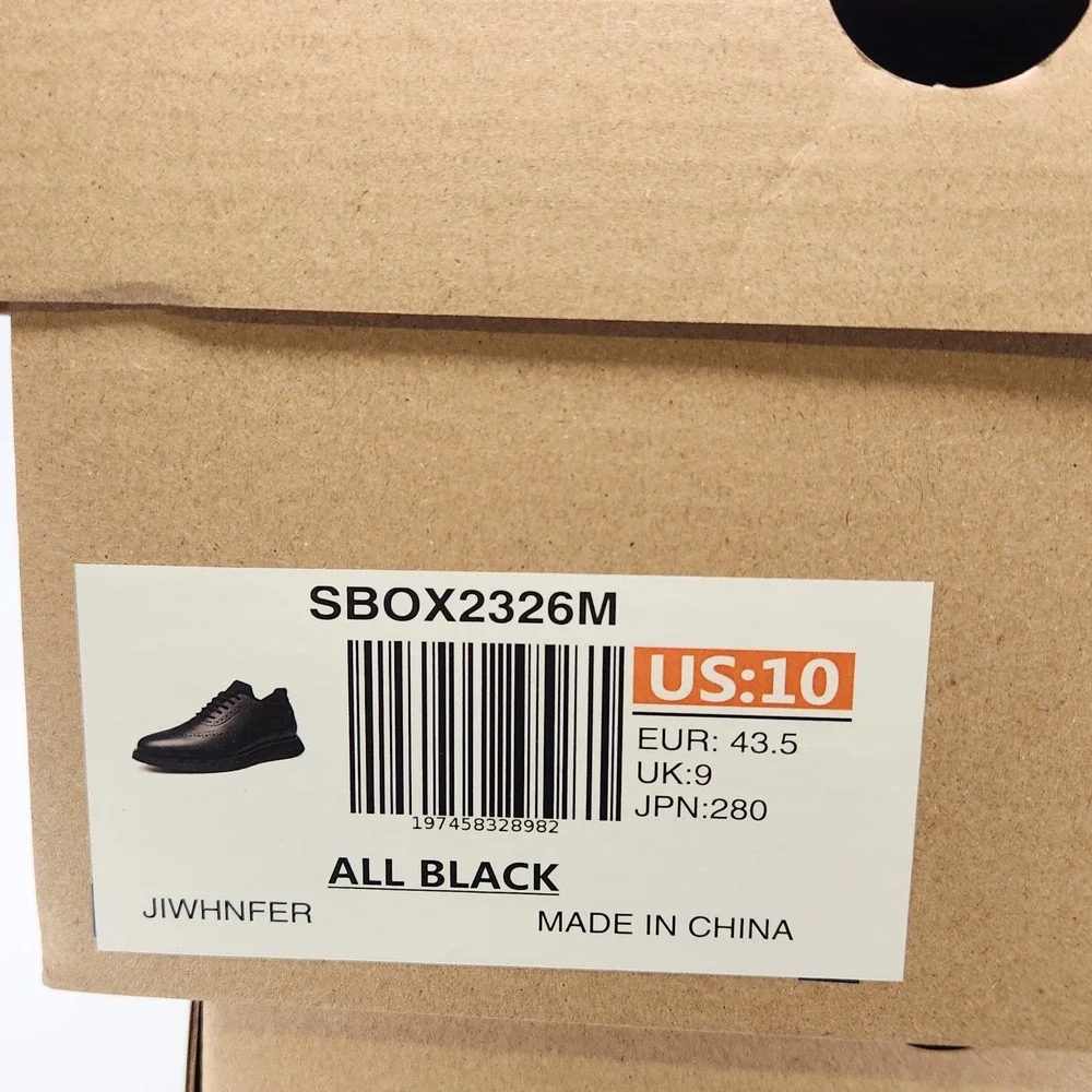 Bruno Marc Oxford Sneakers Mens Size 10 All Black Wingtip Brogue Hybrid Shoes